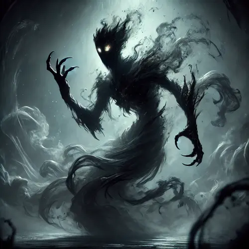 DALL·E 2024 09 21 00.53.04 A dark shade monster for D&D 5e. The creature is an ethereal, shadowy fig.webp