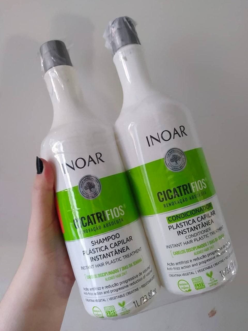 Kit CicatriFios Plástica Capilar Shampoo e condicionador 2x1L, Inoar