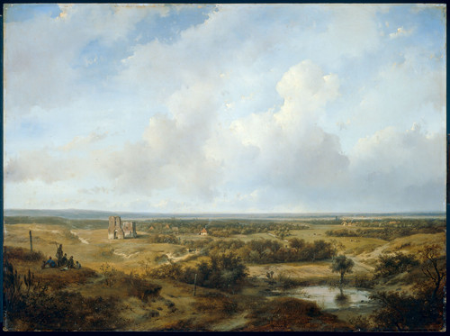Schelfhout, Andreas Вид на Харлем, 1844, 70 cm х 94,2 cm, Дерево, масло