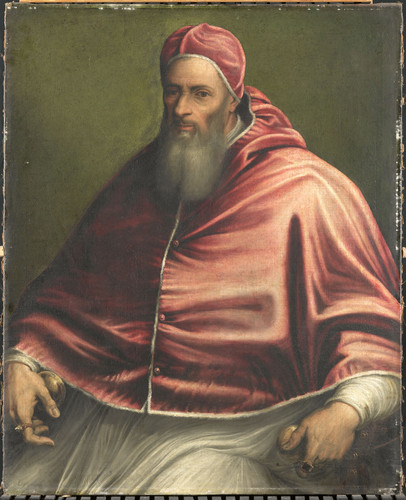 Sicciolante, Girolamo (окружение) Paus Julius III (1478 1555), 1600, 106 cm х 86 cm, Холст, масло