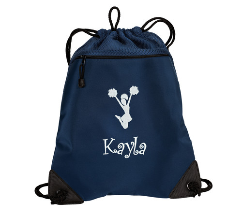 cinch pack BG810 personalized cheerleader navy amazon.jpg