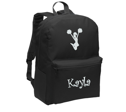 kids backpack bg203 personalized black cheerleader.jpg