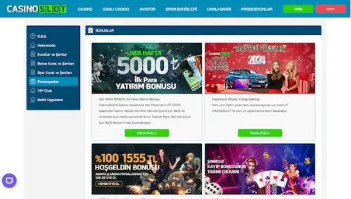 Casinoslot Hoşgeldin Bonusu