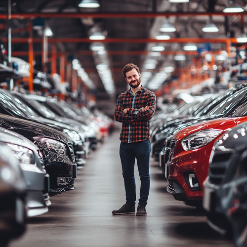 ingjuanmolina Warehouse of second hand cars with a happy person efb01a6a e9b1 4584 b896 bef52100f28c.png