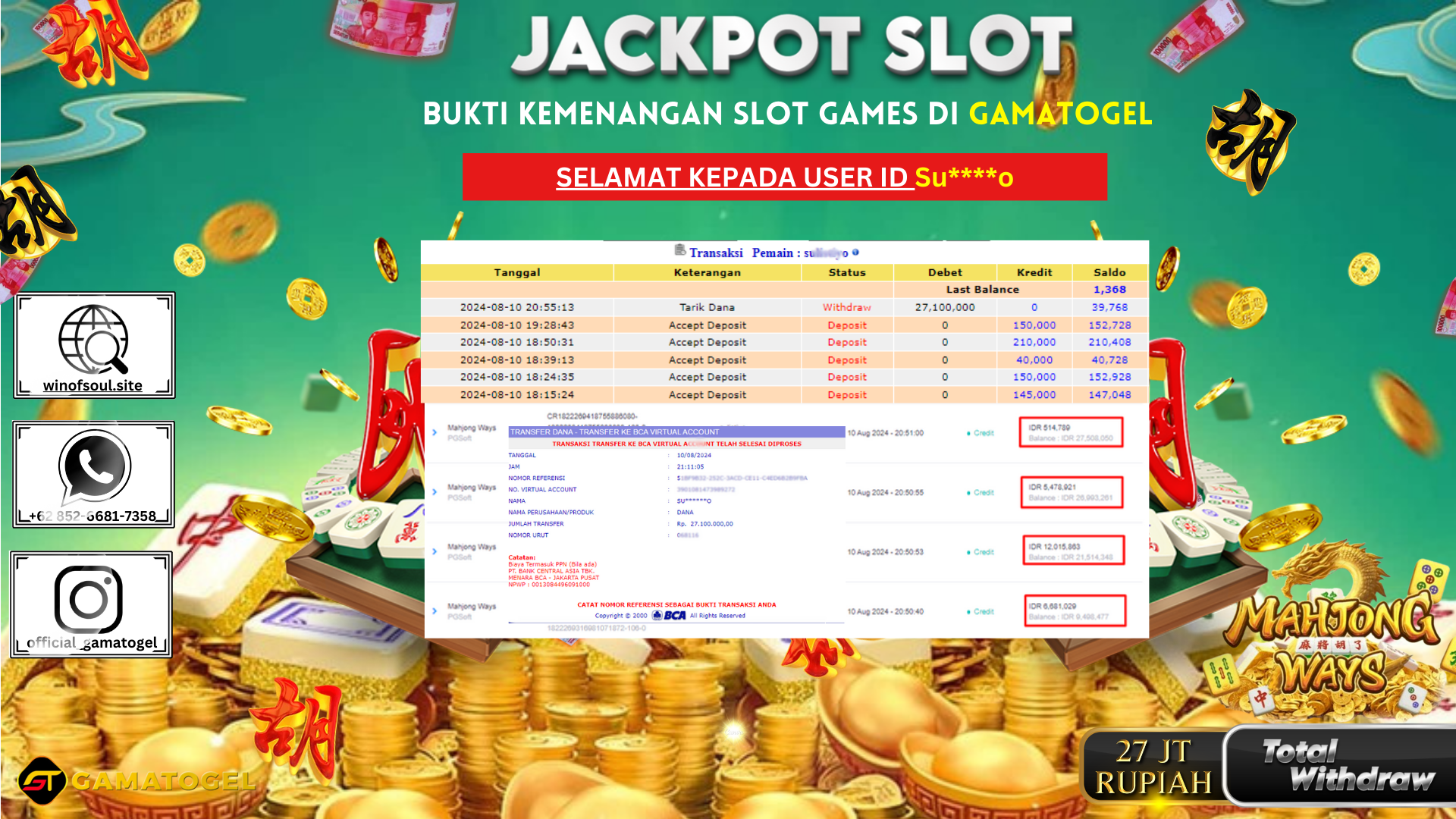 gamatogel-jackpot slot--mahjong-ways-rp27100000- lunas -12-36-47-2024-08-11