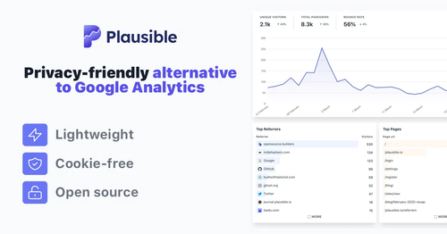 Simple, open source, lightweight (< 1 KB) and privacy-friendly web analytics alternative to Google Analytics.