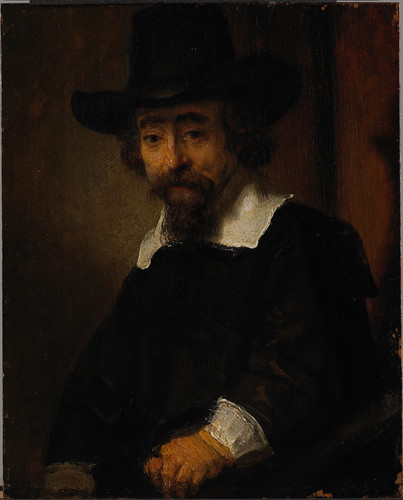 Rembrandt Harmensz van Rijn Портрет мужчины, возможно Ephraim Bueno, 1647, 19 cm x 15 cm, Дерево, ма