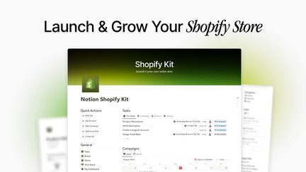 The ultimate Notion template for Shopify store owners.