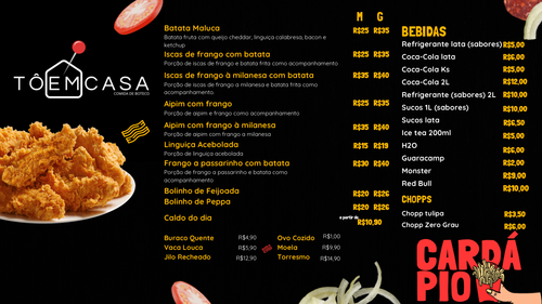 Cardápio digital para hamburgueria moderno amarelo e vermemelho com fotos.png