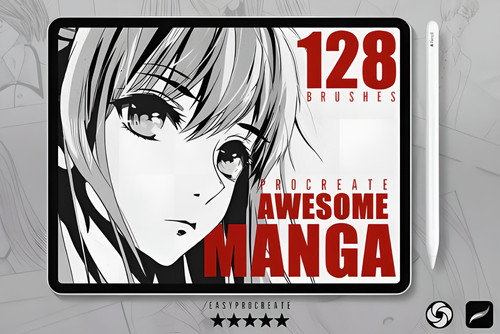 Awesome Manga Procreate Brushes Graphics 80943534 1 1 580x387 x16.jpg