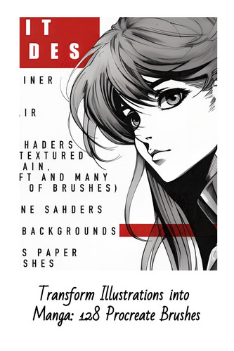 Transform Illustrations into Manga 128 Procreate Brushes 9928524.jpg