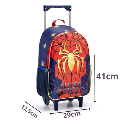 Medida MOCHILA DE CARRINHO SUPER SPIDER ARANHA DOURADA INFANTIL MR41367.jpg