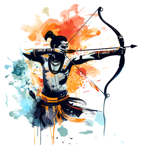 transparent bow and arrow traditional indian archer in watercolor forest set66009f4ceb5370.44472246.png