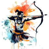 transparent bow and arrow traditional indian archer in watercolor forest set66009f4ceb5370.44472246