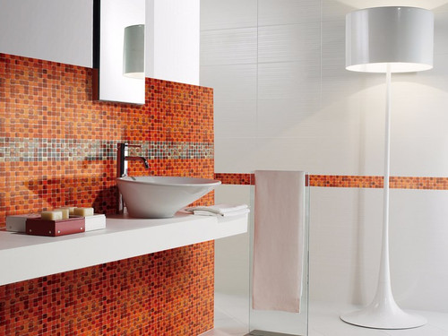 bano moderno opciones decoracion mosaico naranja.jpg