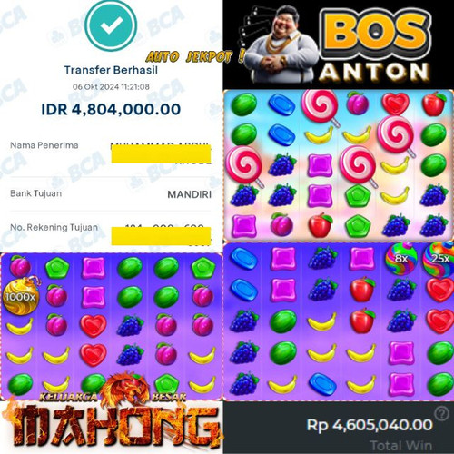 SELAMAT KEPADA ID XXXX JACKPOT PERMAINAN Sweet Bonanza 1000 - Pragmatic Play DI WEB BOSANTON