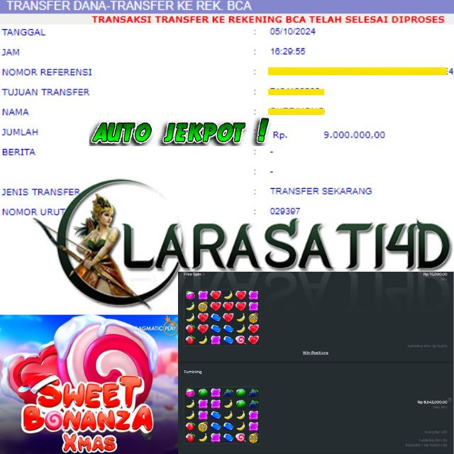 SELAMAT KEPADA ID XXXX JACKPOT PERMAINAN Sweet Bonanza Xmas Pragmatic Play DI WEB LARASATI4D