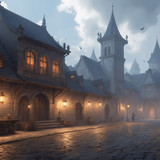 Default In the town square of a fantasy setting cobblestones g 1 (1)