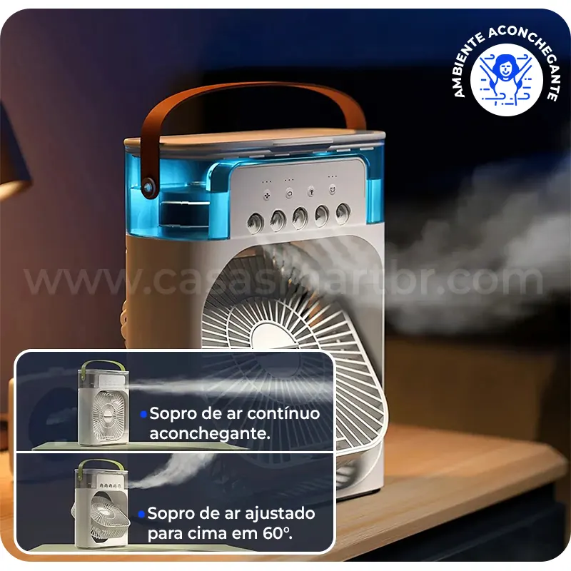 Mini Climatizador Portátil com Reservatório USB - Casa Smart BR