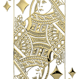 queen of diamonds in gold on black serge averbukh transparent.png