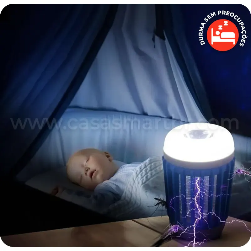 Lâmpada Mata Mosquito Recarregável Portátil - Casa Smart BR