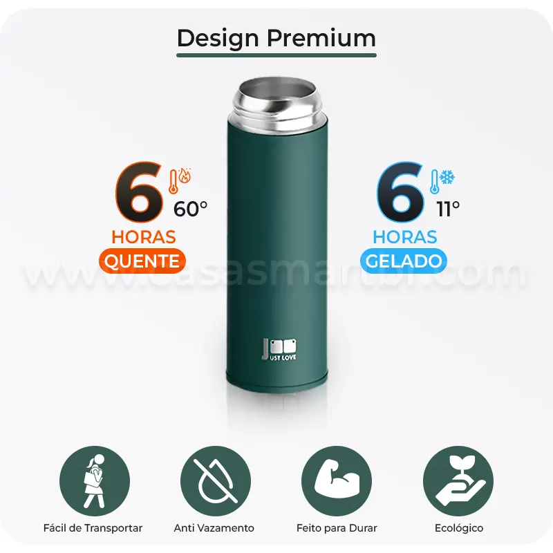 Copo Térmico para Café com Tampa Freedom - Casa Smart BR