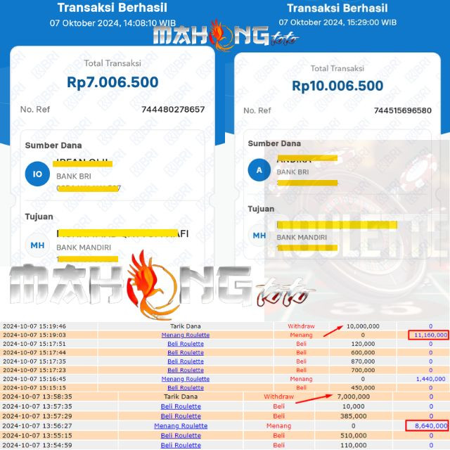 SELAMAT KEPADA ID XXXX JACKPOT PERMAINAN ROULETTE DI WEB MAHONGTOTO