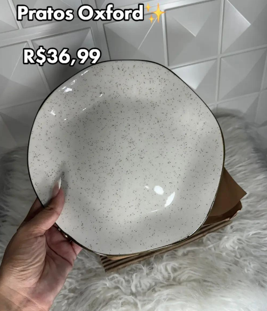 Prato Fundo Ryo Maresia Areia 22,5cm Oxford Porcelanas