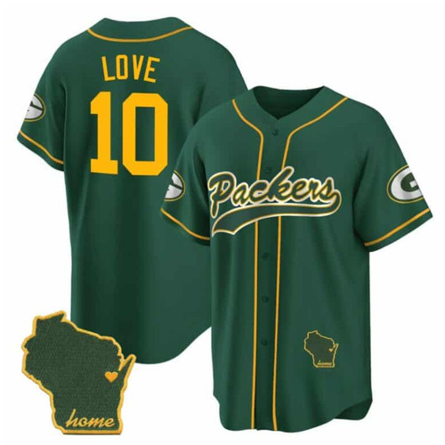 Pbacker Love Green Football Team Baseball Jersey.jpg
