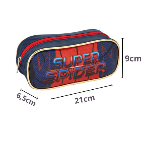  Medida ESTOJO SIMPLES INFANTIL SUPER SPIDER ARANHA DOURADA INFANTIL ES41369.jpg