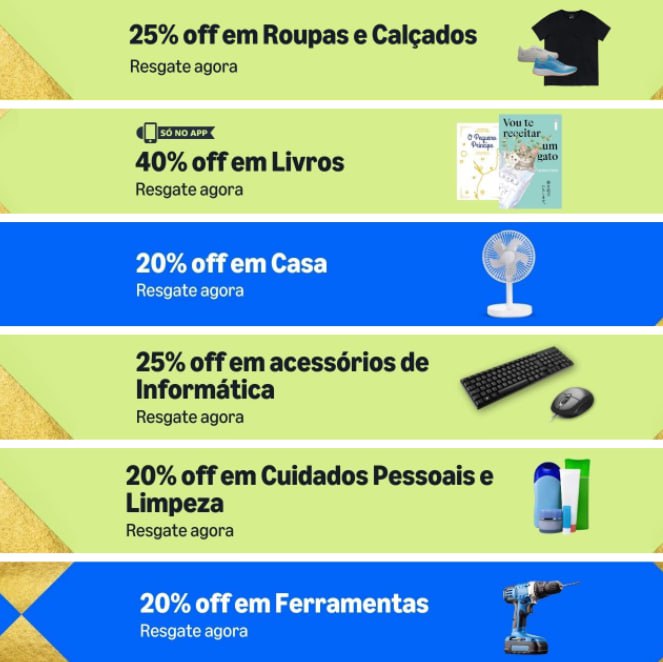 Lista de Cupons da Amazon