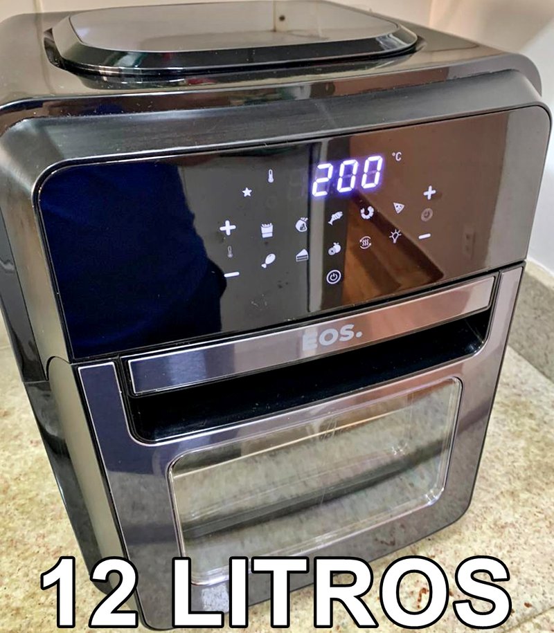 Fritadeira Sem Óleo Air Fryer EOS Premium 12L Digital Touch Titanium EAF12T – EOS