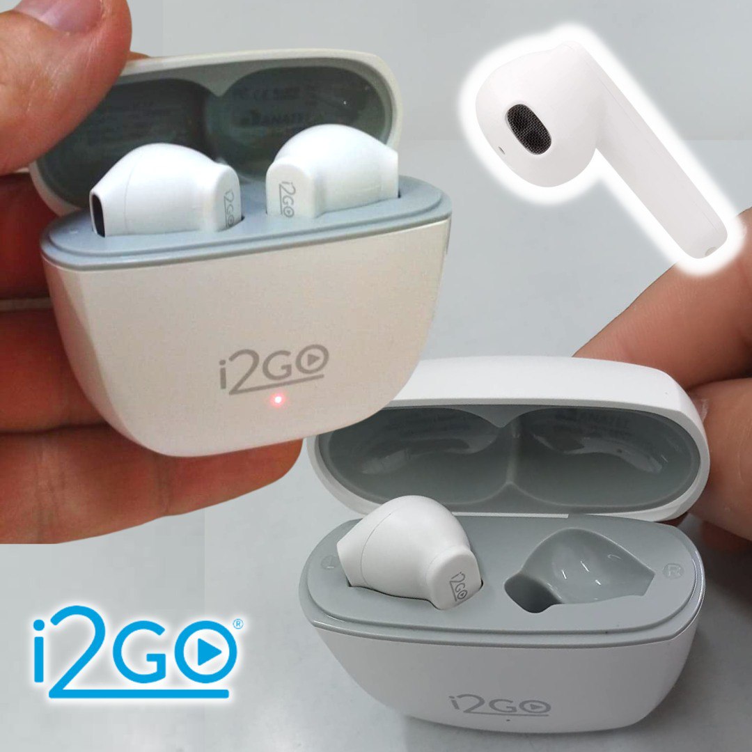 Fone de Ouvido Bluetooth Sem Fio TWS Air Sound Go 2.0 i2GO com Estojo De Carregamento – i2GO Plus