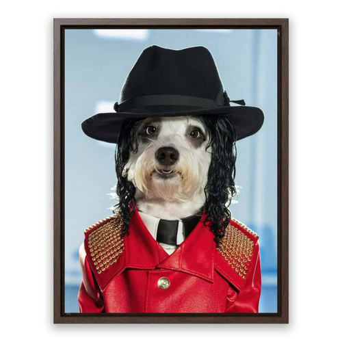 Custom Canvas Pet Portrait Walnut Vertical Frame Front Michael Catson 1024x1024.jpg