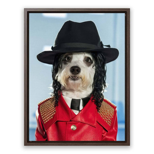 Custom Canvas Pet Portrait Walnut Vertical Frame Front Michael Catson 1024x1024.jpg