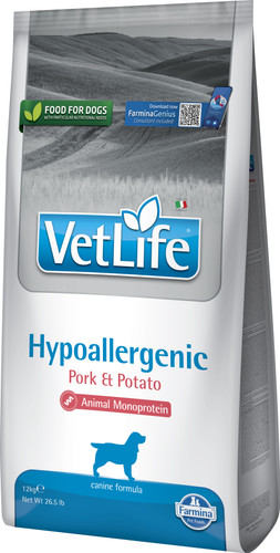 Farmina Vet Life canine 12kg HYPOALLERGENIC PORK&POTATO [3D Front+Right]@print.jpg