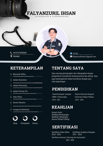 Putih & Biru Tua Modern Resume Desainer Grafis.png