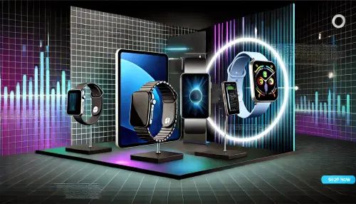 DALL·E 2024 07 10 17.45.26 A stylish and futuristic technology themed image for an online store caro.webp