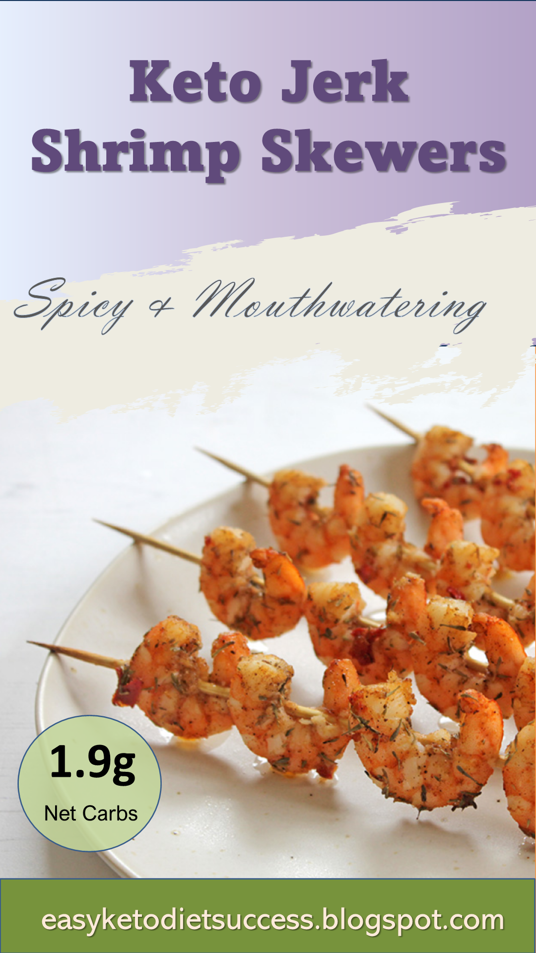 Keto Jerk Shrimp Skewers