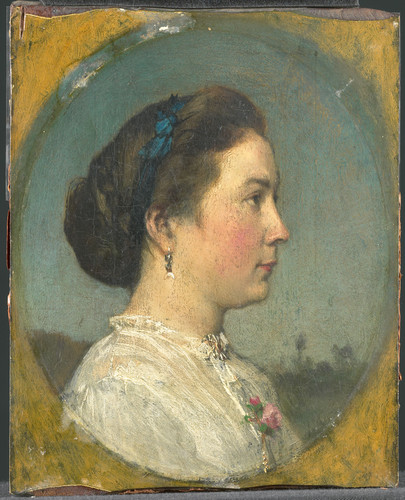 Maris, Jacob Catharina Hendrika Horn (1841 1905). Жена художника, 1867, 19,5 cm х 16 cm, Дерево, мас