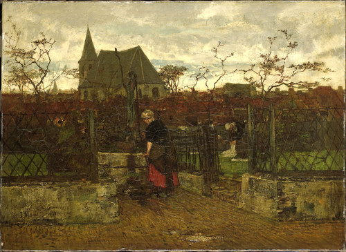 Maris, Jacob Женщина у колодца, 1870, 41 cm х 57 cm, Холст, масло