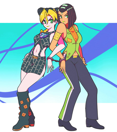  kujo jolyne and ermes costello jojo no kimyou na bouken and 1 more drawn by jeff miga 76967c0e1008b.jpg