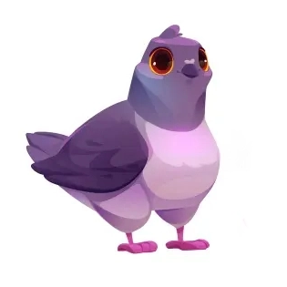 cute pigeon cartoon character smiling face emotion different poses vector illustration set funny wil.png