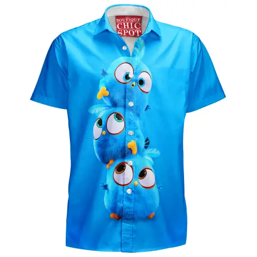 Angry Birds Blues Hawaiian Shirt Boutique Chic Spot.webp