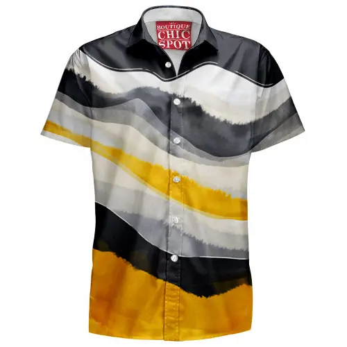 Black Yellow Hawaiian Shirt Boutique Chic Spot.webp