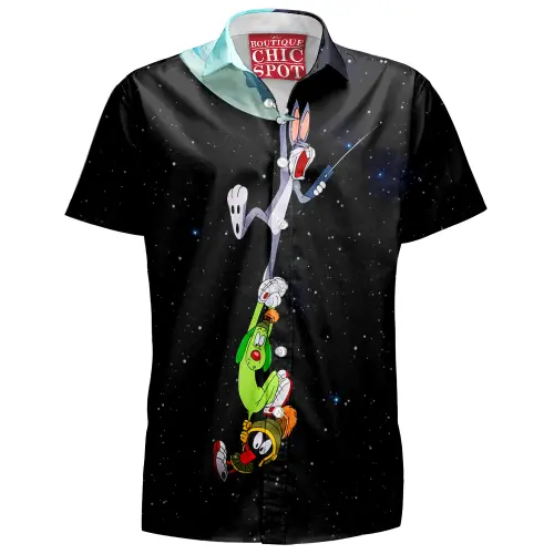 Bugs Bunny x K 9 x Marvin Martian Hawaiian Shirt Boutique Chic Spot.webp