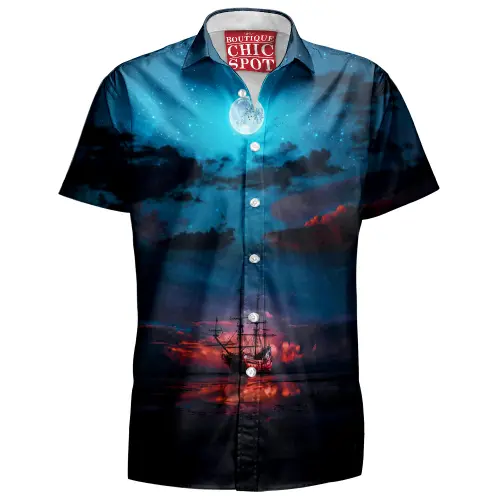 Boat Moon Hawaiian Shirt Boutique Chic Spot.webp