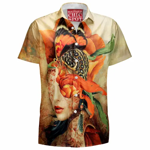 Butterfly Lady Hawaiian Shirt Boutique Chic Spot.webp
