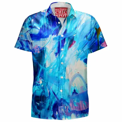Blue Escape Hawaiian Shirt Boutique Chic Spot.webp