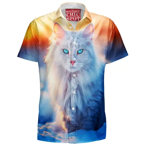Blue Eyed White Cat Hawaiian Shirt Boutique Chic Spot.webp